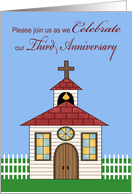 Invitations, 3rd Anniversay Celebration for church, picket fence card