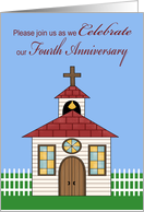 Invitations, 4th Anniversay Celebration for church, picket fence card