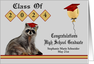 Congratulations on High School Graduation Custom Name and Year 2024 card