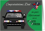 Congratulations to Dad on Retirement as a Police Officer with Raccoon card