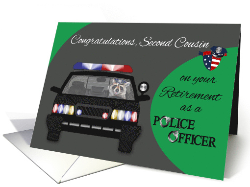 Congratulations to Second Cousin on Retirement as Police Officer card