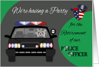 Invitations to Retirement Party for Police Officer, general, Raccoon card