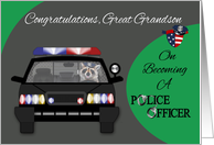 Congratulations to Great Grandson on Graduation from Police Academy card