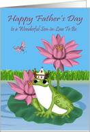 Father’s Day to Son in Law To Be with a Frog Wearing a Crown card