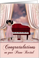 Congratulations to Young Girl for Piano Recital with an Ocean View card