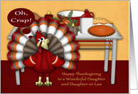 Thanksgiving to Daughter and Daughter-in-Law with a Cute Turkey card