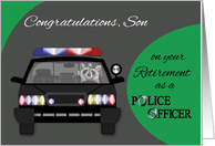 Congratulations to Son on Retirement as a Police Officer with Raccoon card