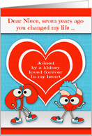 Thank you to Niece for Kidney Donation on the 7th Anniversary card