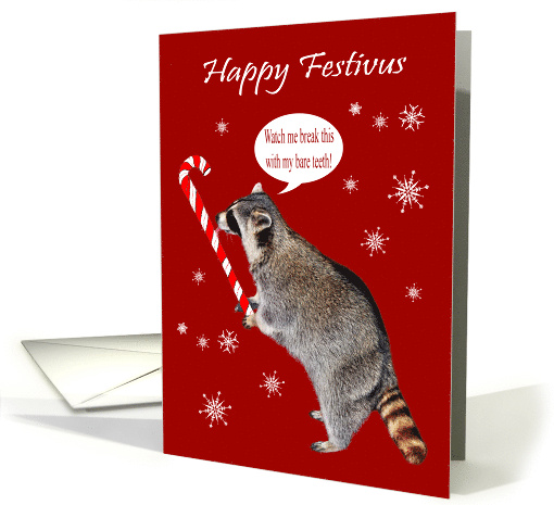 Festivus with a Raccoon Doing Feats of Strenght Licking... (742624)