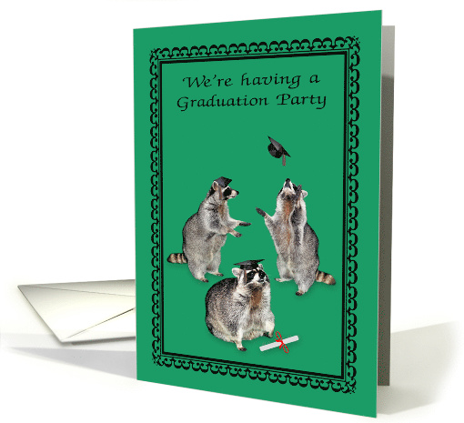 Invitations, Graduation Party, general, Raccoons with... (787057)