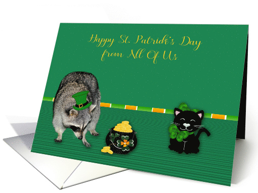 St. Patrick's Day from All Of Us, Raccoon wearing hat with... (912836)
