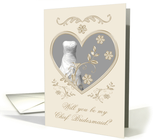 Invitations, Will You Be My Chief Bridesmaid, Wedding Gown... (919056)
