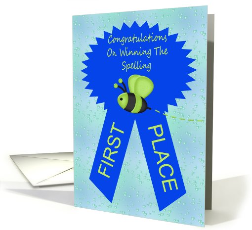 Congratulations On Winning The Spelling Bee card (933155)