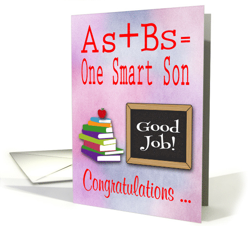 Congratulations to Son For Getting On The Honor Roll, chalkboard card