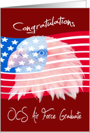 Congratulations, OCS Air Force Graduate, Bald Eagle, American Flag card