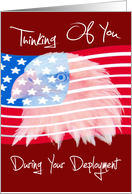Thinking Of You, Deployment, general, Bald Eagle on American flag card
