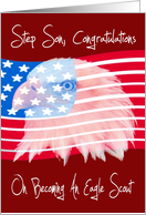 Congratulations, Step Son, Eagle Scout card