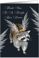 Thank You To Bus Driver, Raccoon Angel card