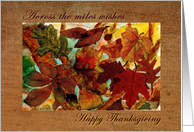 Happy Thanksgiving, Across the Miles Wishes, Fall Leaves card