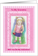 Will You Be My Valentine? Grandma card