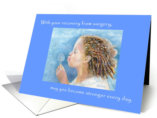 Blowing in the Wind, Surgery Get Well, African American card (942009)