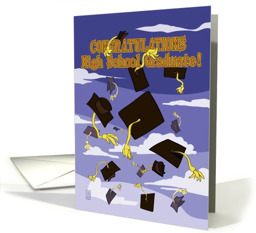 Graduation - Caps In The Air - CONGRATULATIONS High School... (656038)