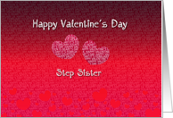 Step Sister Happy Valentine’s Day - Hearts card