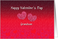 Grandson Happy Valentine’s Day - Hearts card