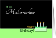 Happy BirthdayMother-in-law- Cake and Candles card