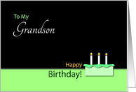 Happy BirthdayGrandson- Cake and Candles card