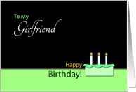 Happy BirthdayGirlfriend- Cake and Candles card