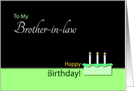 Happy BirthdayBrother-in-law- Cake and Candles card