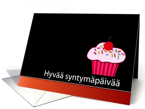 Finnish Happy Birthday - Hyv syntympiv card (774355)