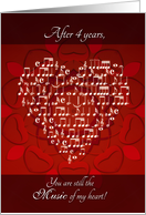 Music of My Heart After 4 Years - Heart card