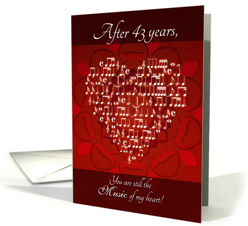Music of My Heart After 43 Years - Heart card (900372)