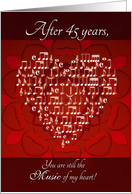 Music of My Heart After 45 Years - Heart card