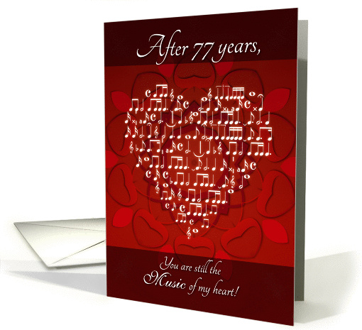 Anniversary Music of My Heart After 77 Years - Heart card (901041)