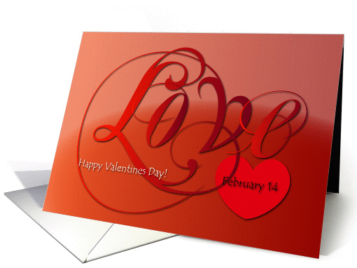 LOVE and Swirls- Happy Valentine's Day! card (961403)