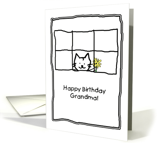 Birthday Grandma Cat card (609324)