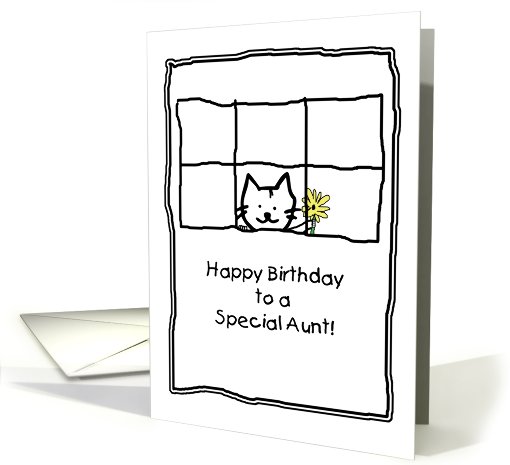 Birthday Aunt Cat card (609328)
