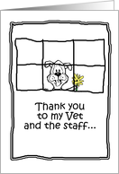 Thank You from dog to Vet card