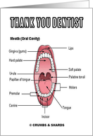 Thank You Dentist (Mouth Oral Cavity Anatomical) card