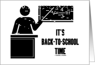 It’s Back To School Time (Teacher Chalk Board Volume Sphere Equation) card