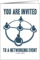 You Are Invited To A Networking Event (Five Icons In A Circle) card