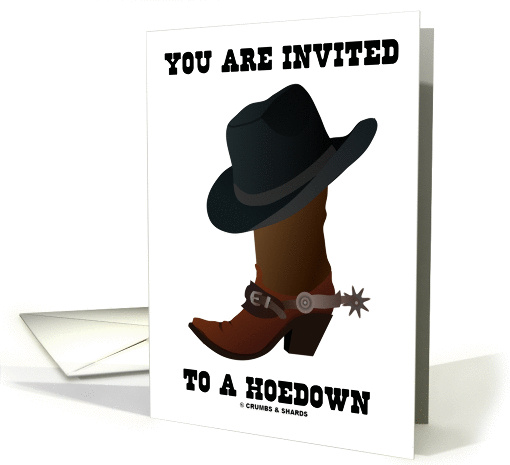 Happy Birthday Cowboy (Black Hat Boot With Larkspur) card (867167)