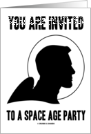 You Are Invited To A Space Age Party (Retro Astronaut Spaceman) card