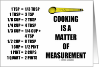 Cooking Is A Matter Of Measurement Conversion Chart Birthday card