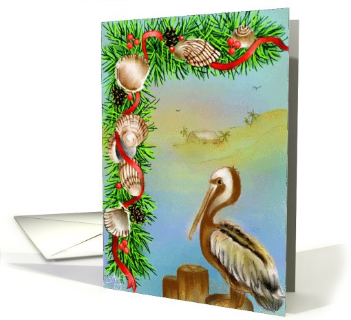 Christmas-Pelican-seascape card (616299)