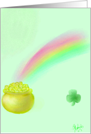 Pot of Gold-shamrock-rainbow card