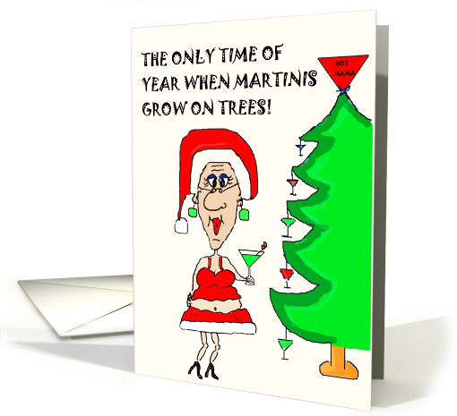 HOT MAMA MARTINI CHRISTMAS TREE card (1004033)